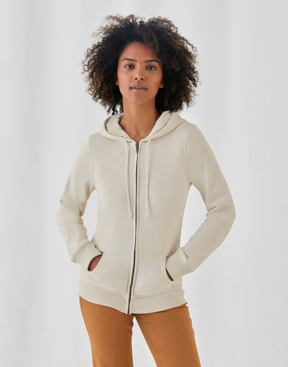 B&C Organic Zipped Hooded /women